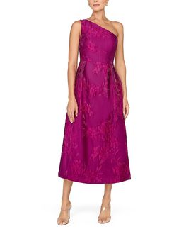 Kay Unger - Women's Millie Belted Floral Midi-Dress