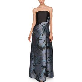 Kay Unger Kay Unger Eva Strapless Jacquard Gown