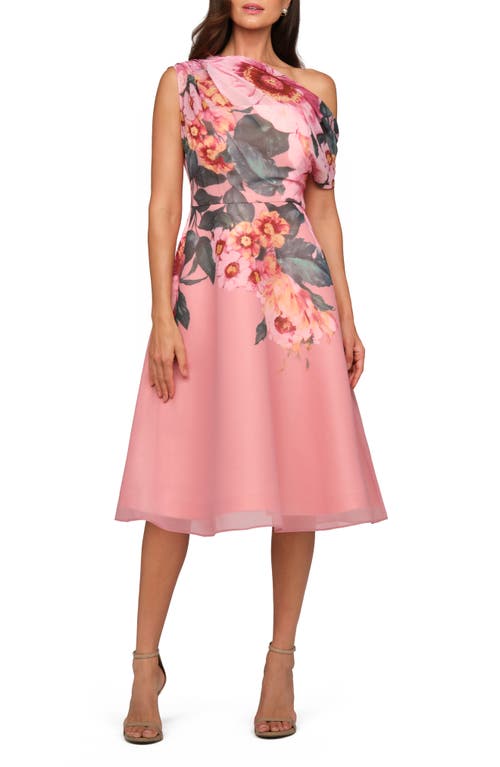 kay unger one shoulder dress One Shoulder Midi Dress Kay Unger