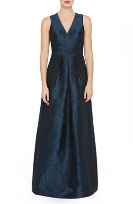 Kay Unger Kay Unger Mariah Crinkle Pleated Gown