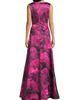 Kay Unger Women's Cecilia Floral Satin Gown - 5