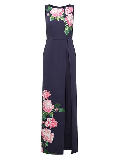 Kay Unger Women's Elani Hydrangea Walk-Thru Jumpsuit