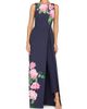 Kay Unger Women's Elani Hydrangea Walk-Thru Jumpsuit - 2