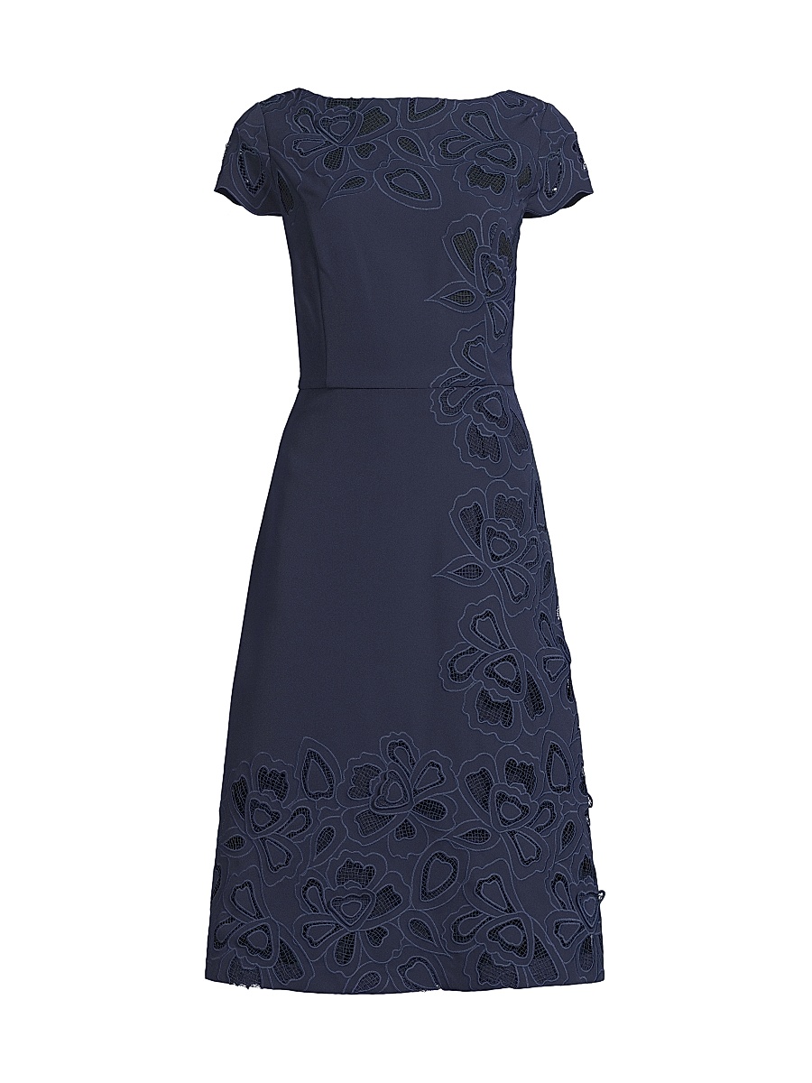 kay unger navy lace dress Danielle Tea Length Dress Kay Unger