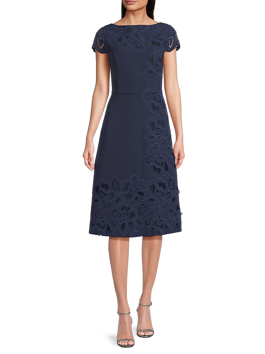 knee length dresses for ladies Mirabel Tea Length Dress – Kay Unger main image 1