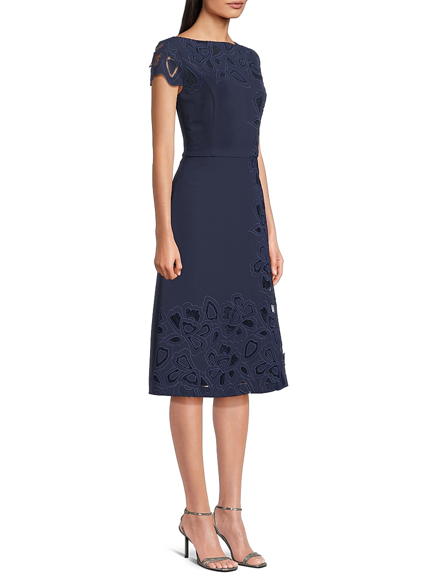 chinese dress ladies Kay Unger - Tatum Lace Dress In Soft Blush