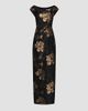 Kay Unger Women's Myla Floral Jacqaurd Column Gown - 1