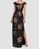Kay Unger Women's Myla Floral Jacqaurd Column Gown - 2