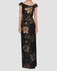 Kay Unger Women's Myla Floral Jacqaurd Column Gown - 6