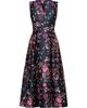Kay Unger Women's Rhea Floral-Jacquard Midi Dress - 7