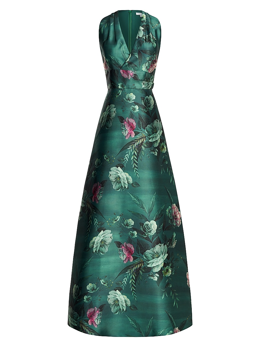 green emerald velvet dress Rosalind Gown  Kay Unger