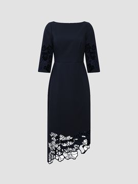 Kay Unger Women's Vanna Guipure Lace Midi-Dress