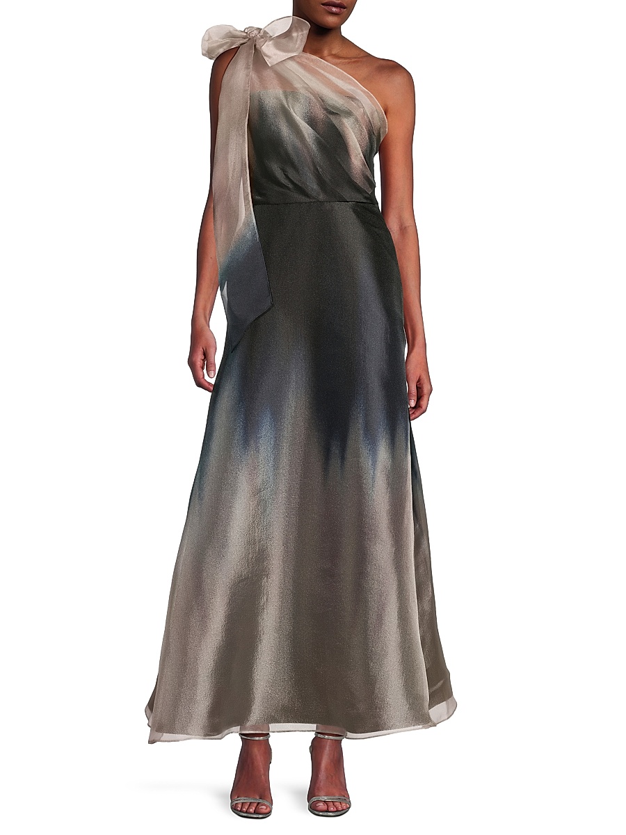 white formal dress long Kay Unger Claudia Gown, Blue / 0 main image 0