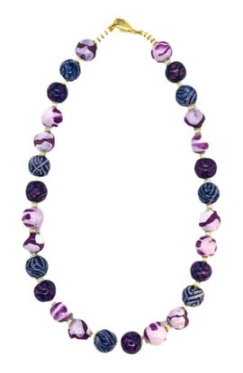 Kazuri Kazuri Purple Match Necklace - 18''