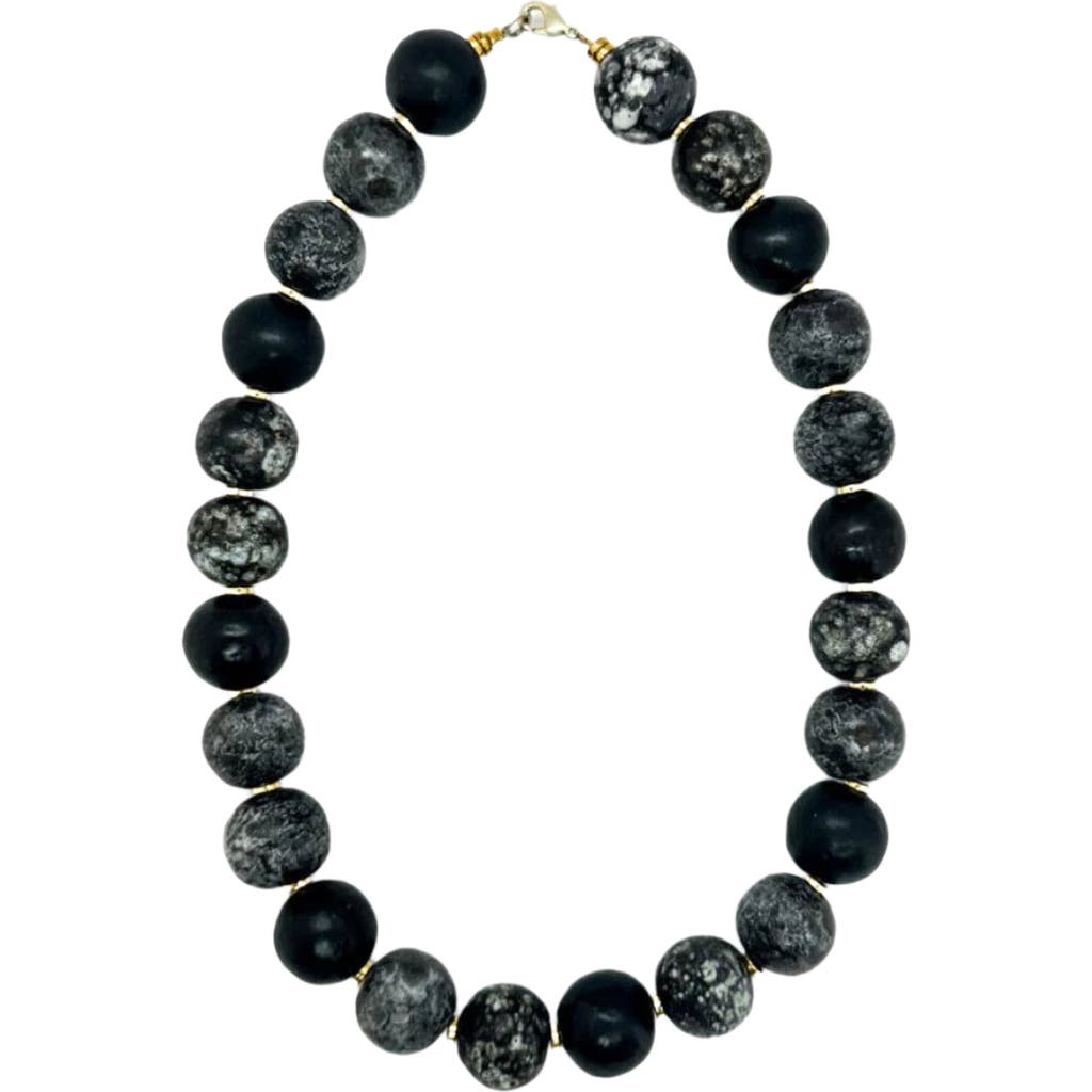 Kazuri Kazuri Twilight Collection - Pomsky Necklace - 18"