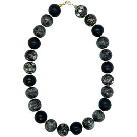 Kazuri Kazuri Twilight Collection - Pomsky Necklace - 18"