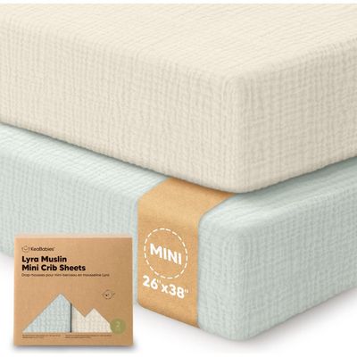 KeaBabies KeaBabies 2-Pack Lyra Muslin Mini Crib Sheets