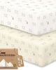 KeaBabies KeaBabies 2-Pack Soothe [Protect+] Waterproof Mini Crib Sheets - 1