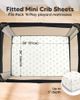 KeaBabies KeaBabies 2-Pack Soothe [Protect+] Waterproof Mini Crib Sheets - 3