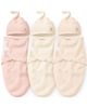 KeaBabies KeaBabies 3-Pack Soothe Swaddle Wraps with Knot Hats - 1