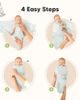 KeaBabies KeaBabies 3-Pack Soothe (Wren) Swaddle Wraps - 4