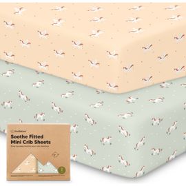 KeaBabies KeaBabies Soothe Fitted Mini Crib Sheet