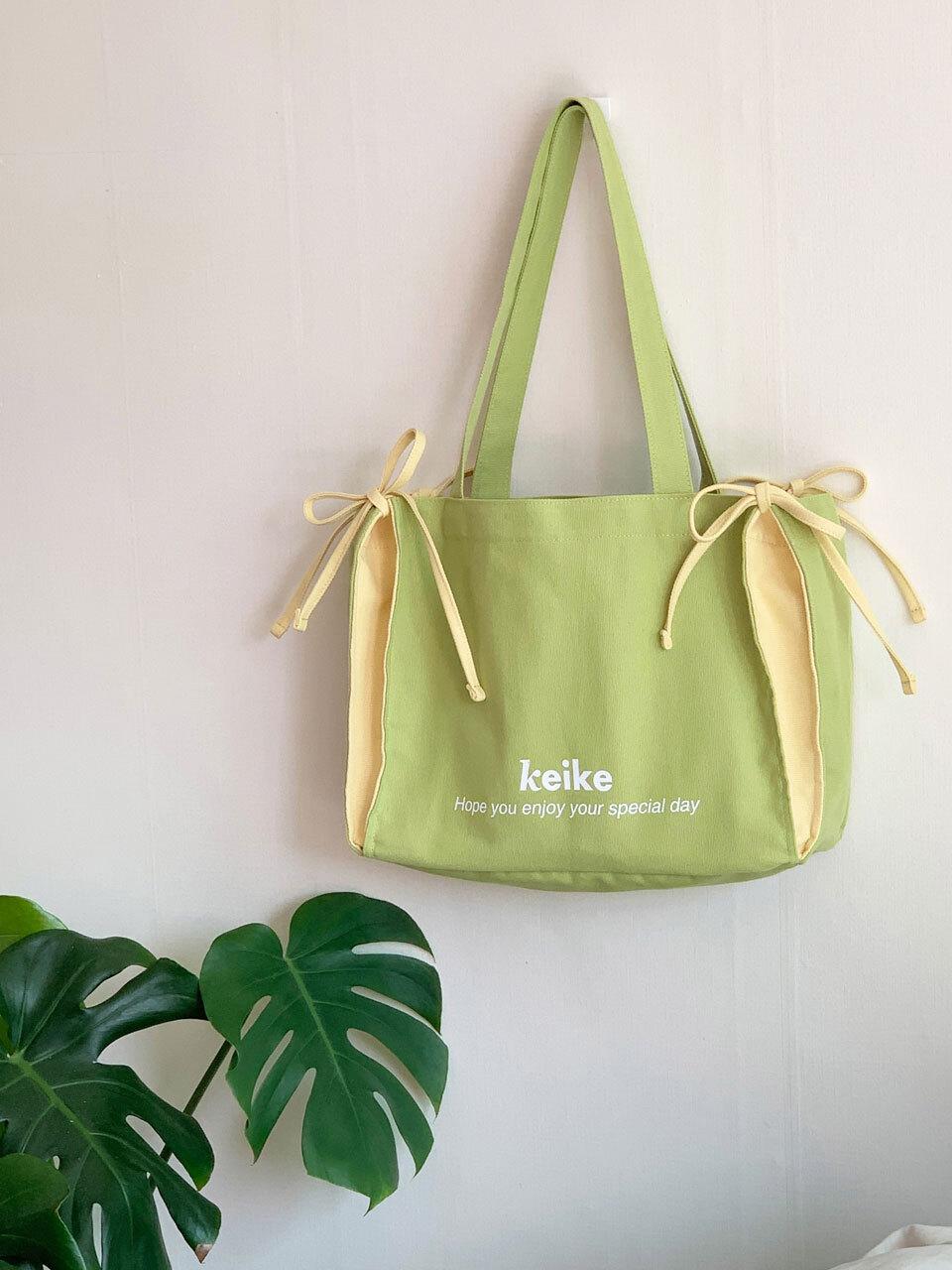 keike Ribbon Bag_Green Yellow