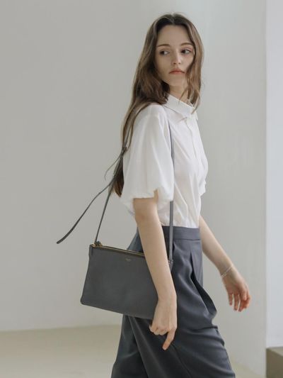 KELLY DONAHUE Balloon Soft Collar Blouse