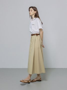 KELLY DONAHUE Basic Cotton Flared Skirt