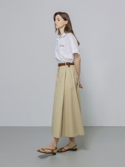 KELLY DONAHUE Basic Cotton Flared Skirt