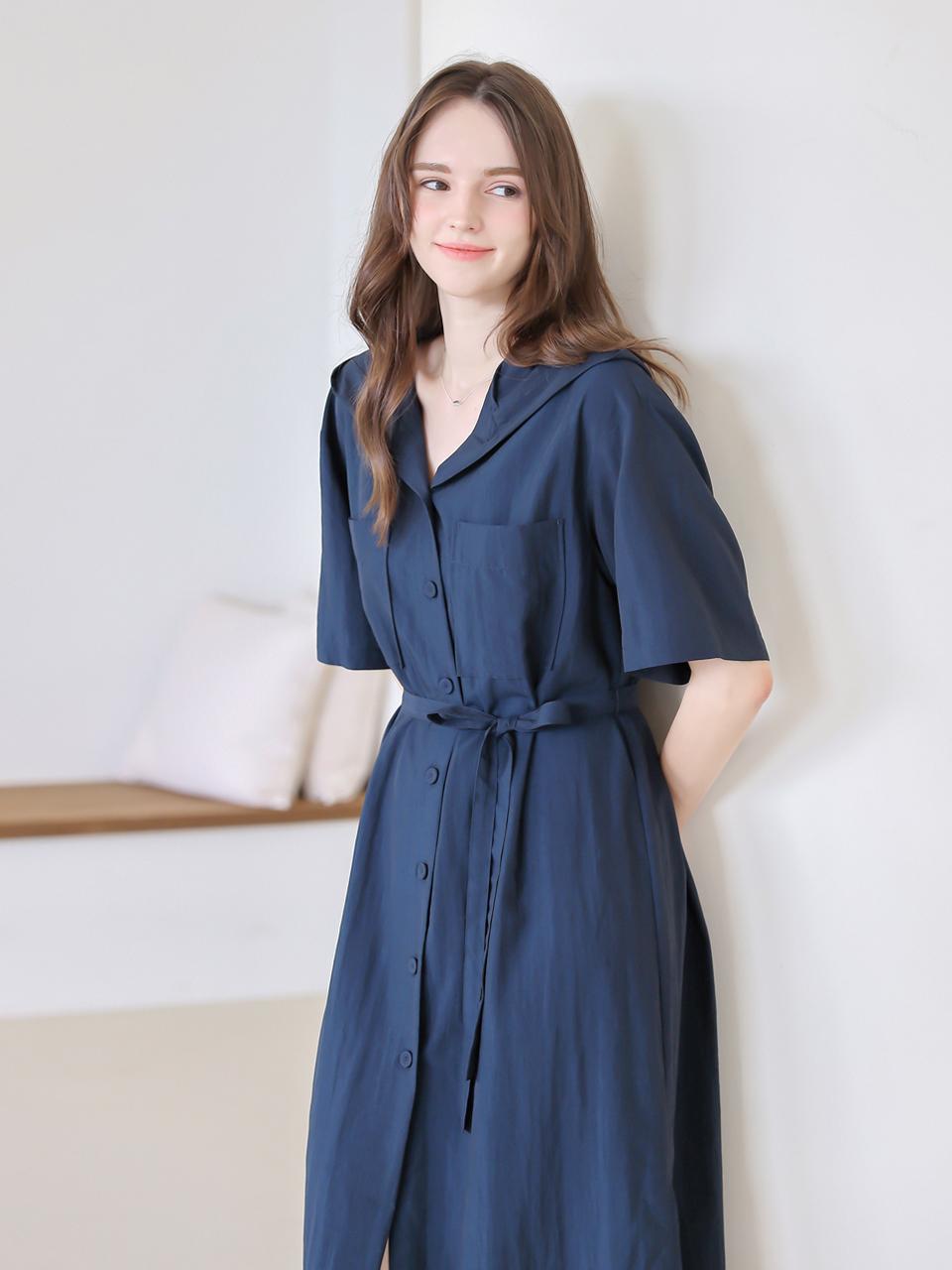 KELLY DONAHUE Belted Hooded Open dress
