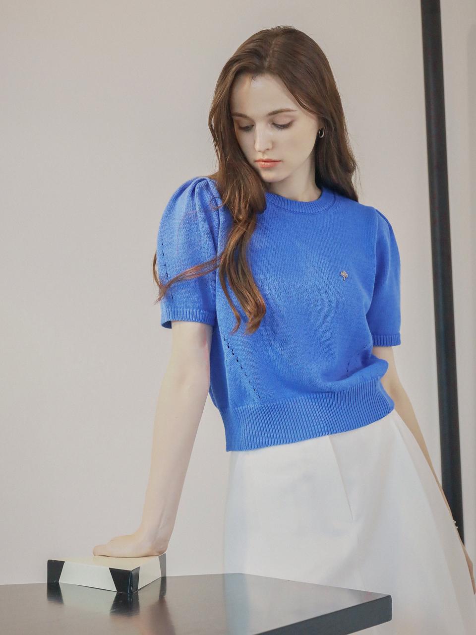KELLY DONAHUE Cotton Volume Short Sleeve Sweater