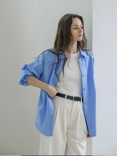 KELLY DONAHUE essential pleated cotton shirt