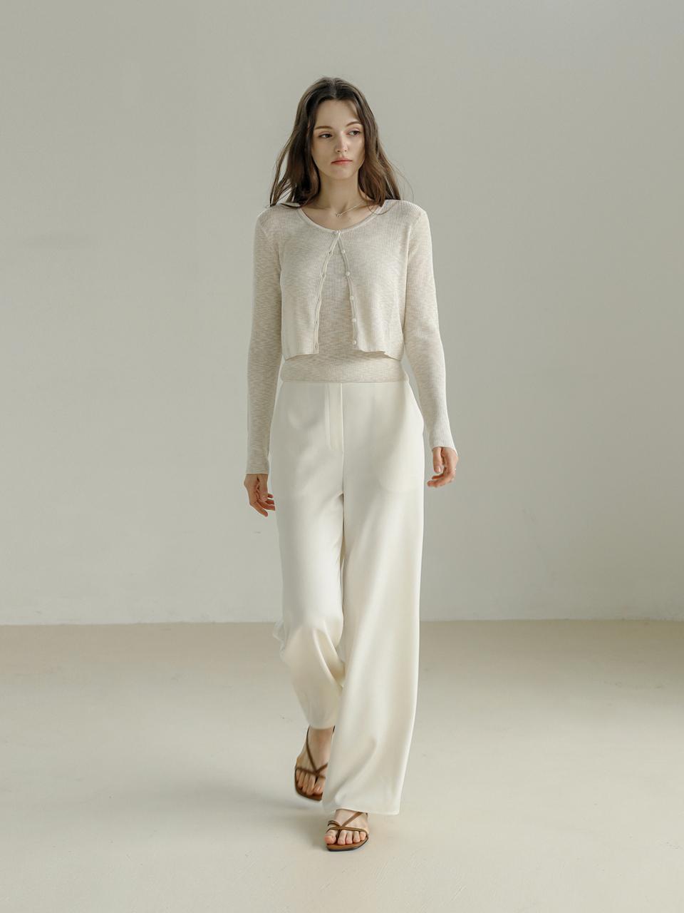 KELLY DONAHUE Glossy BANDING wide pants