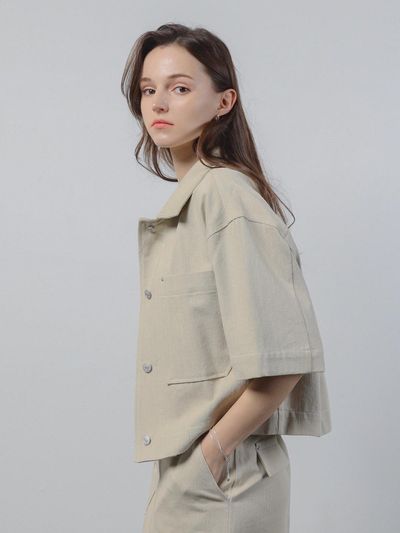 KELLY DONAHUE Half sleeve Cropped jacket