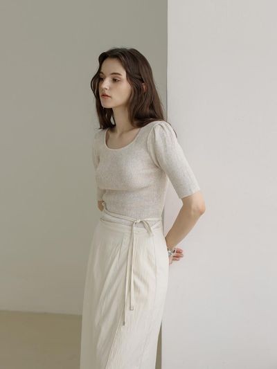 KELLY DONAHUE linen volume half knit