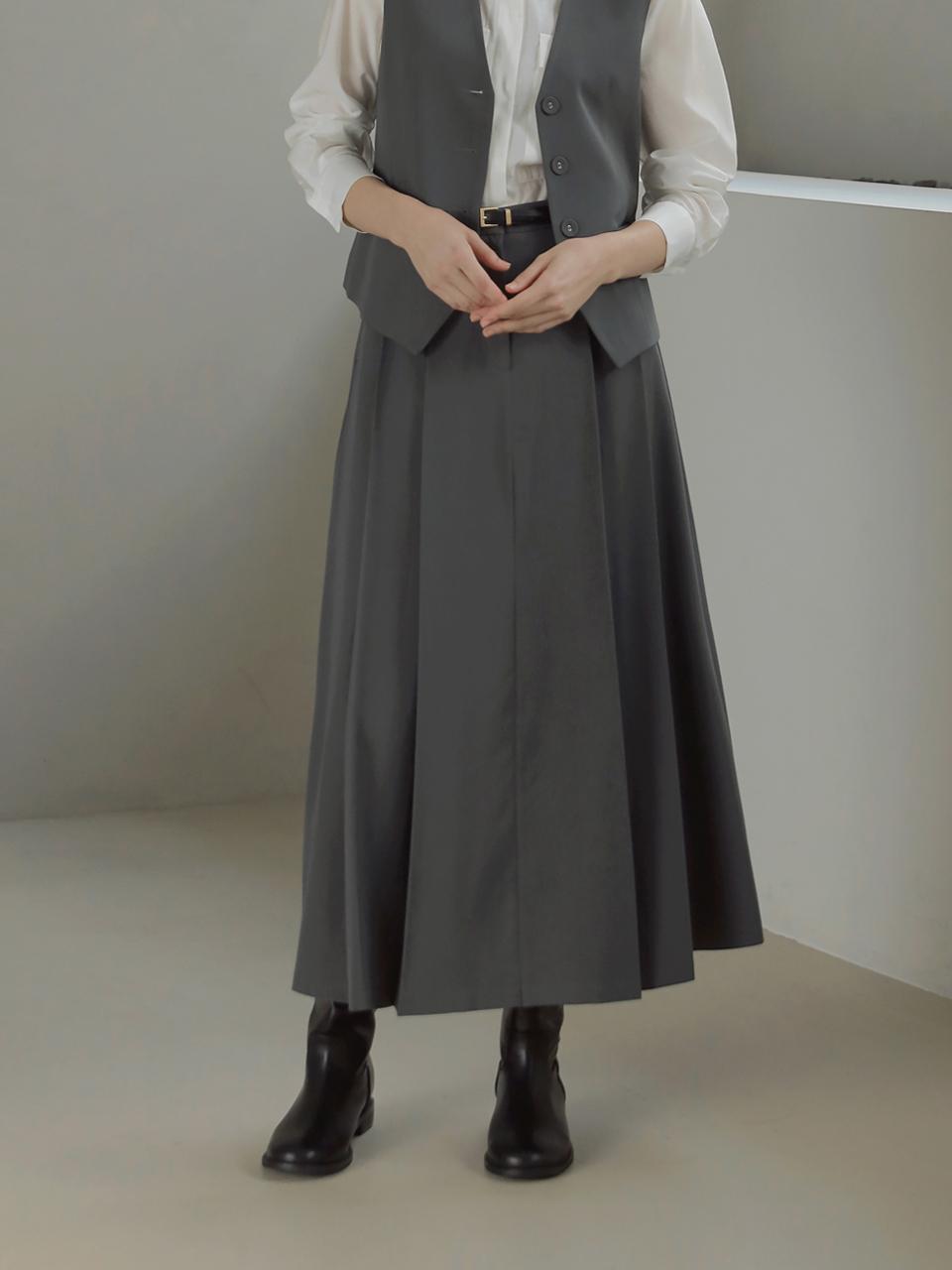 KELLY DONAHUE Pleated Flared Skirt