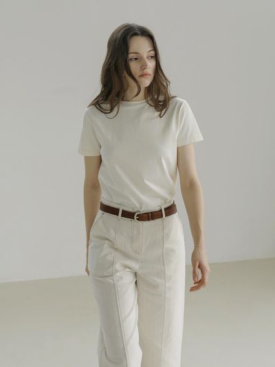 KELLY DONAHUE Silket Basic Short Sleeve T-shirt