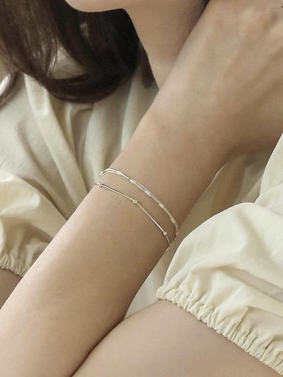 KELLY DONAHUE SILVER925 Double and Ball Bracelet
