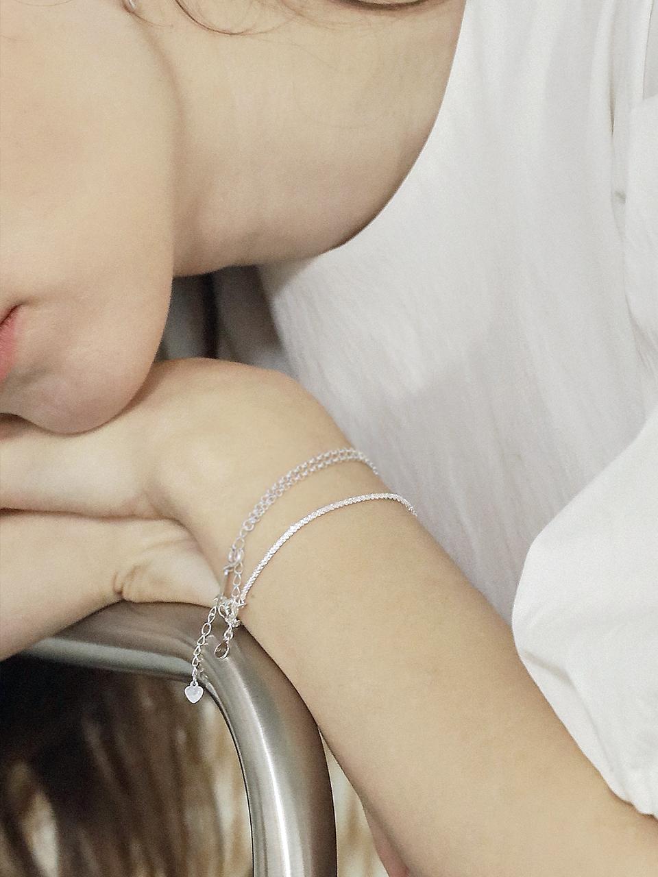 KELLY DONAHUE SILVER925 Glitter Layered Bracelet