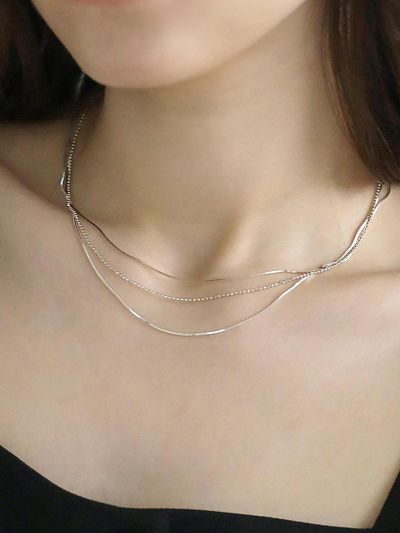KELLY DONAHUE SILVER925 Onni Flat Chain Necklace