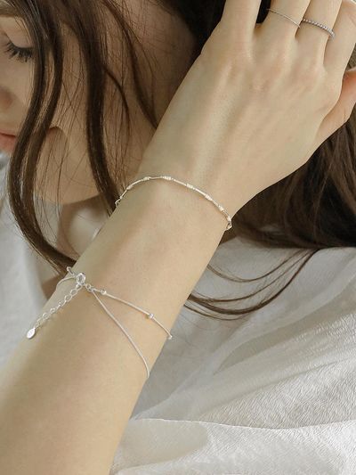 KELLY DONAHUE SILVER925 White Pearl Pipe Bracelet