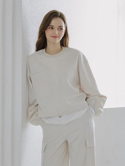 KELLY DONAHUE soft cropped sweatshirt