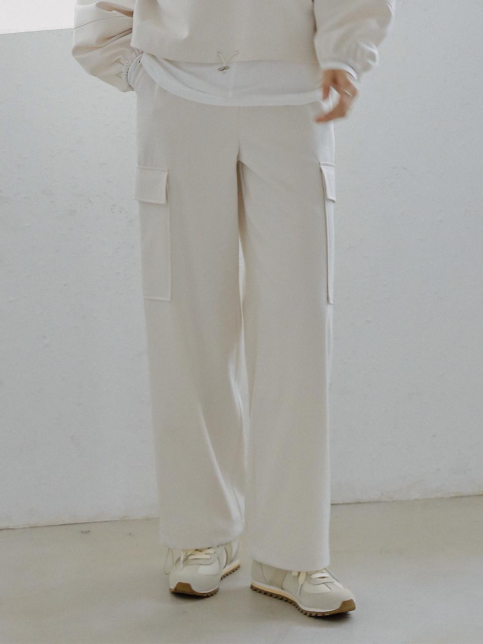 KELLY DONAHUE soft pocket BANDING wide pants