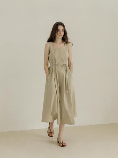 KELLY DONAHUE Square sleeveless long dress
