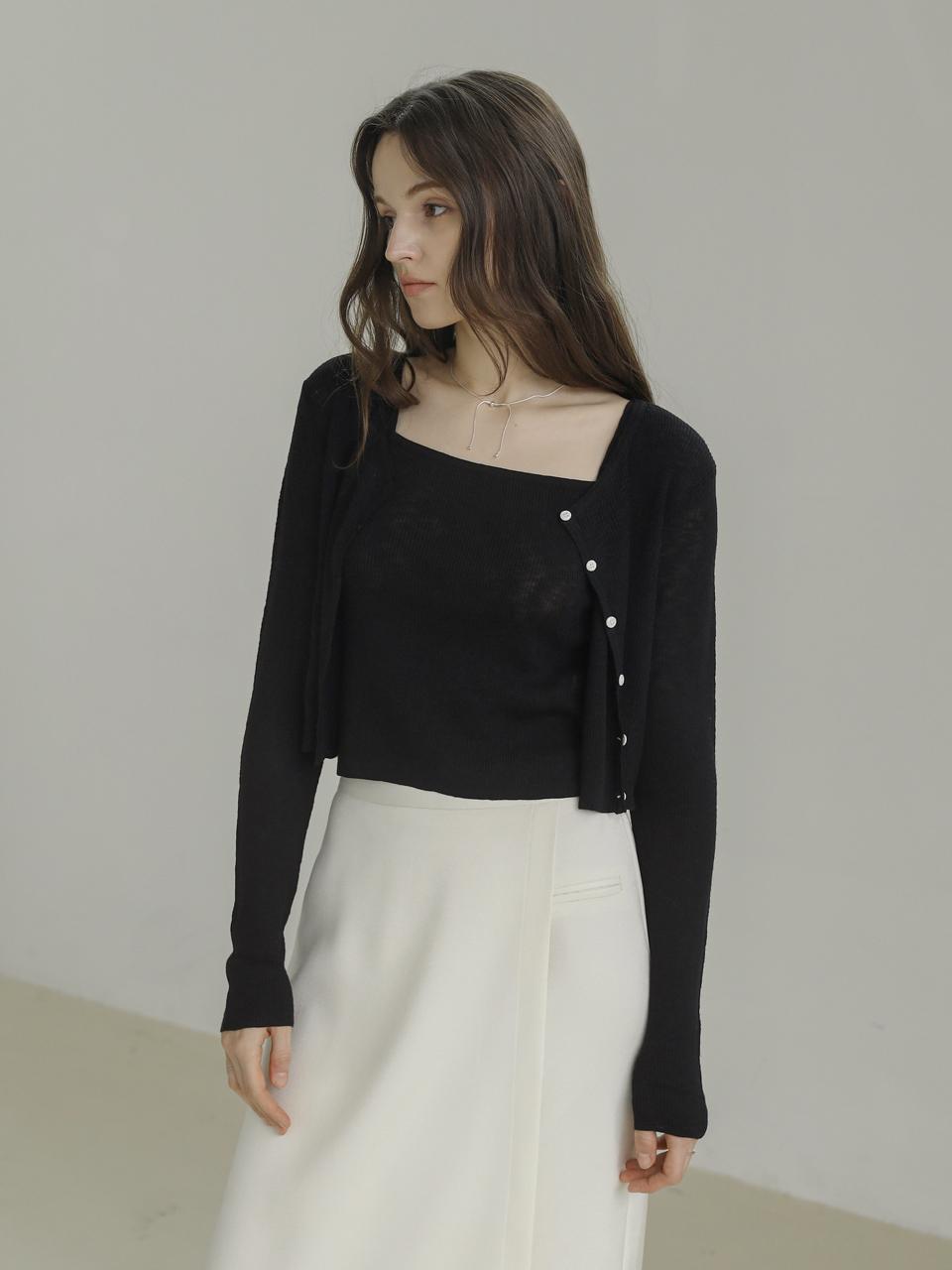 KELLY DONAHUE Summer cropped cardigan set