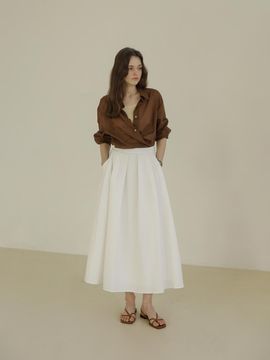 KELLY DONAHUE volume BANDING flared skirt