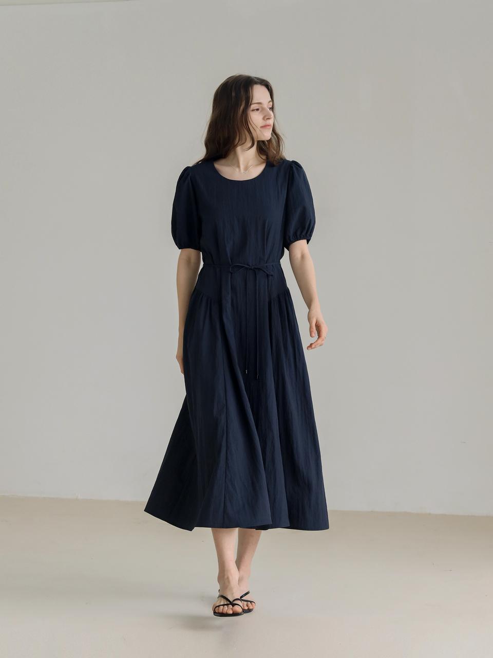 KELLY DONAHUE Volume Cut Belted Dress