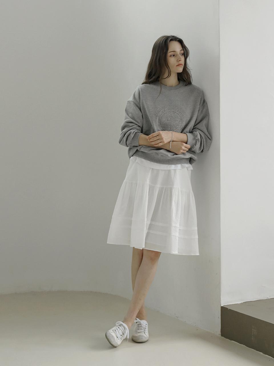 KELLY DONAHUE wrinkle BANDING Teard Skirt