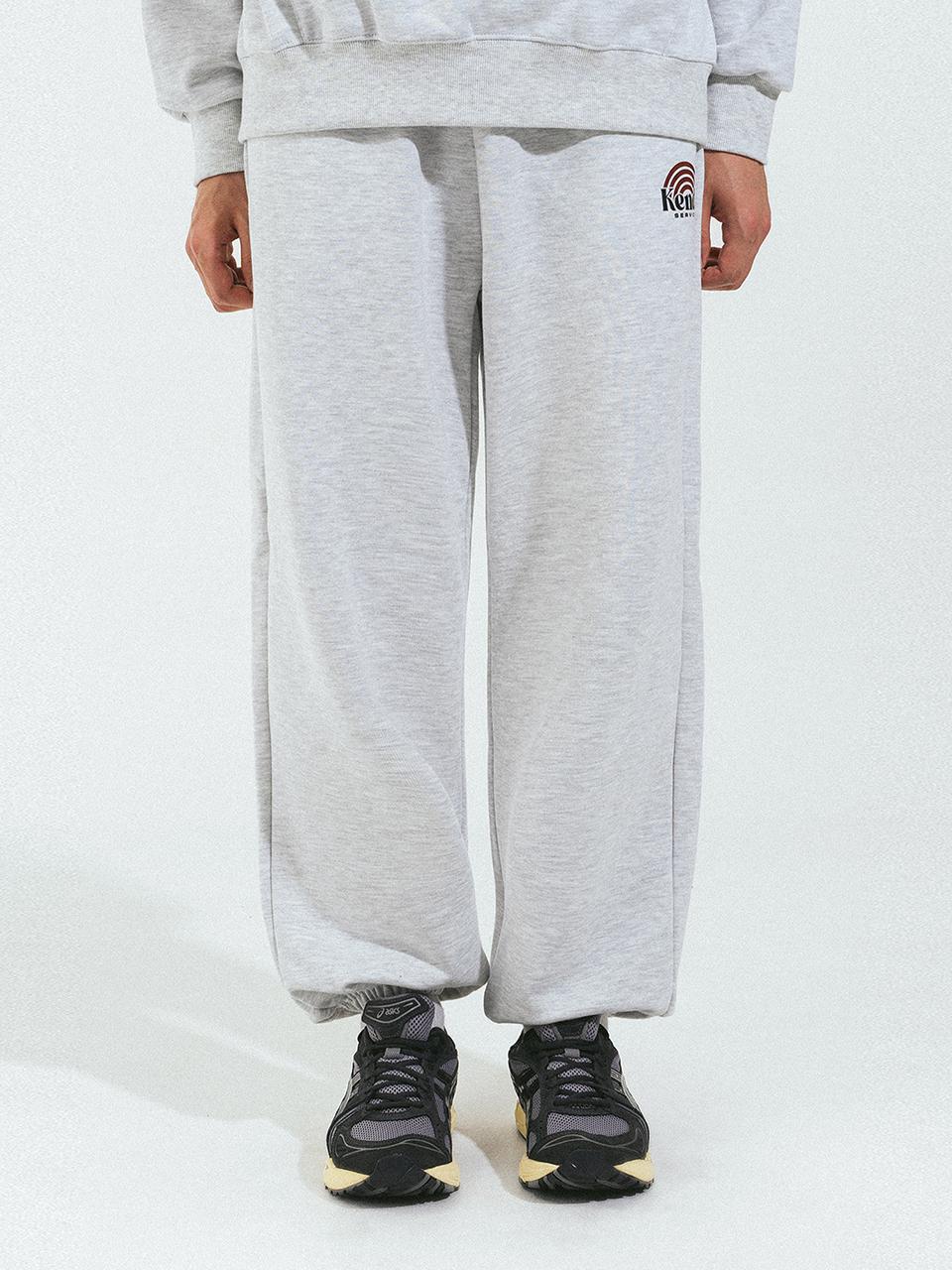 Kenda Cotton Polyester Adjustable Vinyls Sweatpants [Light Melange]